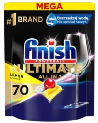 Tabletes trauku mazgāšanas automātiem FINISH Ultimate Lemon, 70gab